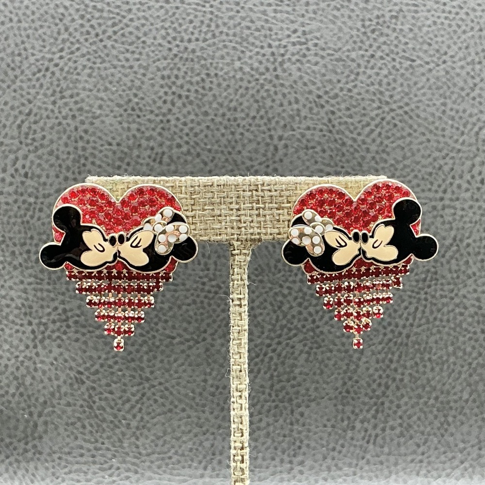 BaubleBar Earrings Red Heart Tassel Stud Womens Disney Mickey‎ Minnie Jewelry